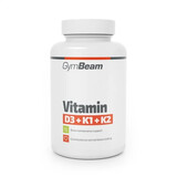 Vitamín D3+K1+K2 GymBeam, 60 kapsúl