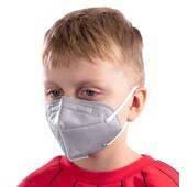 Detský respirátor FFP2 bez výdychového ventilu, sivý