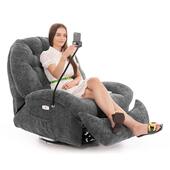 Štýlové relaxačné polohovacie kreslo TRENDY, antracitové