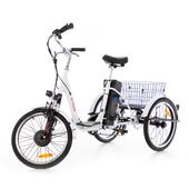 Trojkolesový elektrický bicykel Tornádo ZTECH, biely - POUŽÍVANÝ
