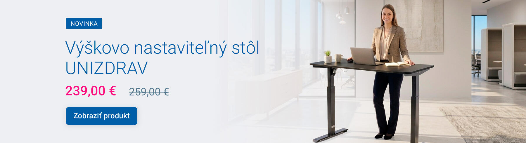 Výškovo nastaviteľný stôl UNIZDRAV