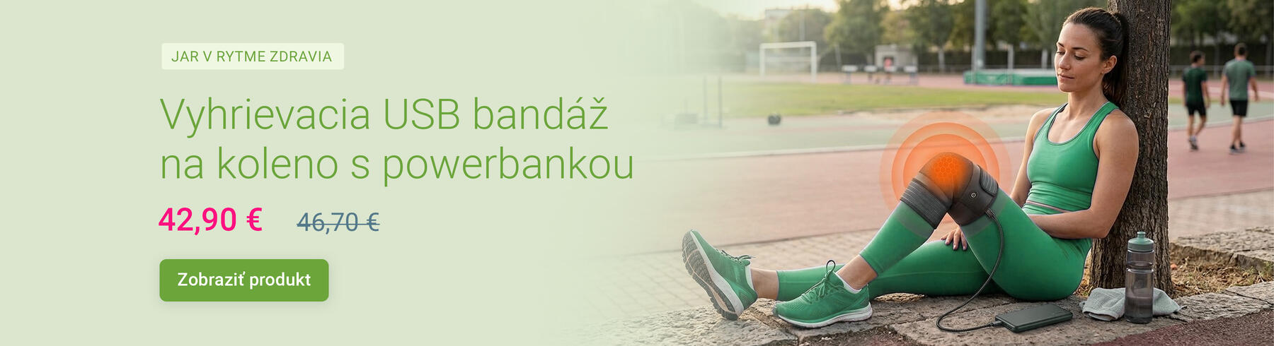 Vyhrievacia USB bandáž na koleno