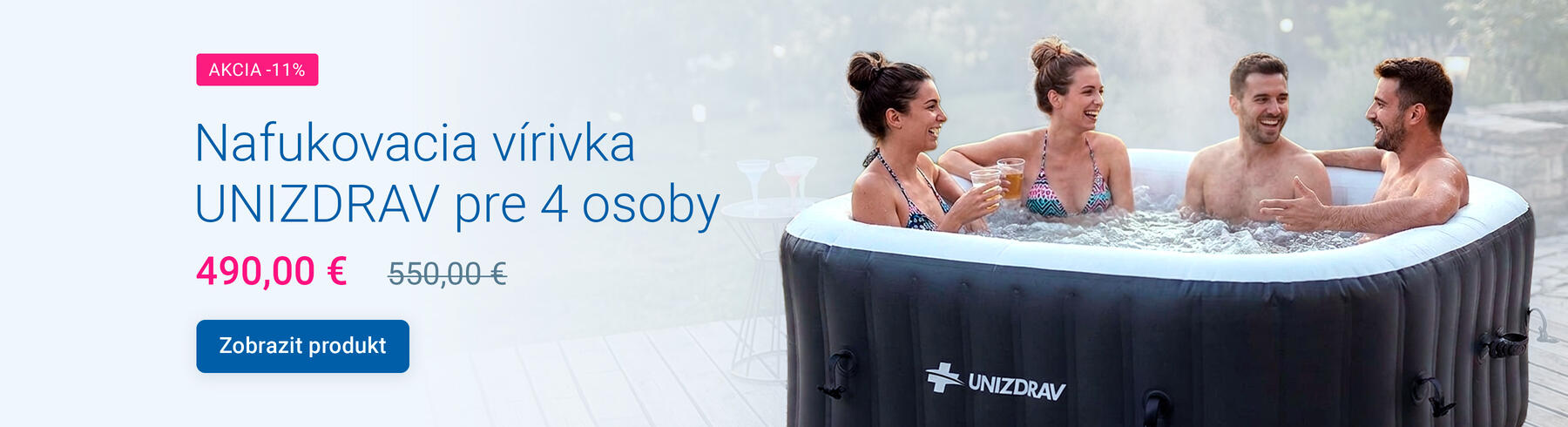 Nafukovacia vírivka UNIZDRAV pre 4 osoby