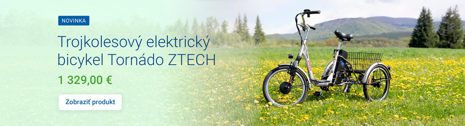 Trojkolesový elektrický bicykel