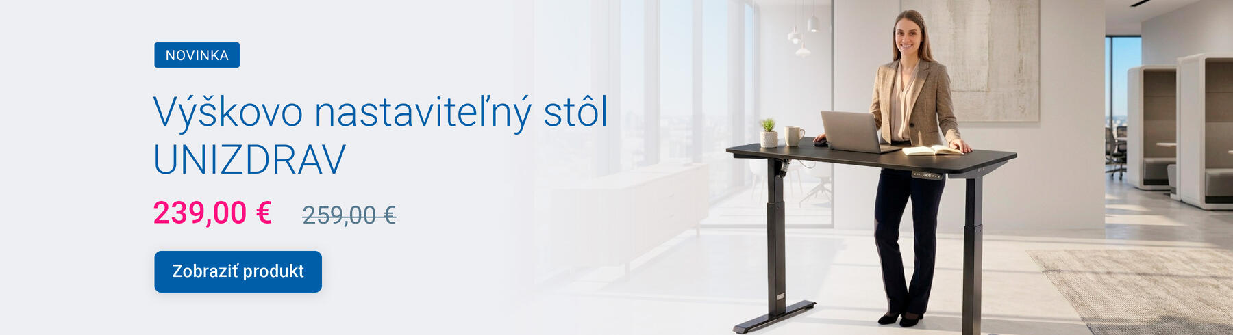 Výškovo nastaviteľný stôl UNIZDRAV