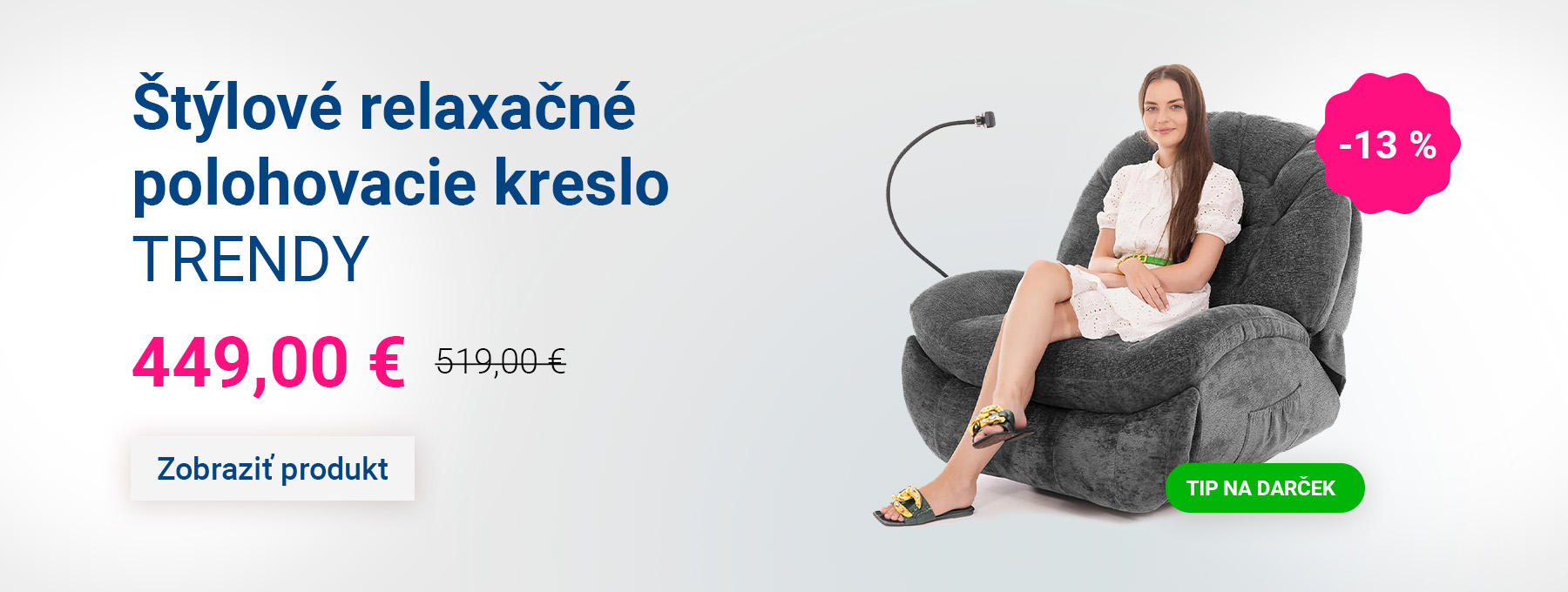 Štýlové relaxačné polohovacie kreslo TRENDY