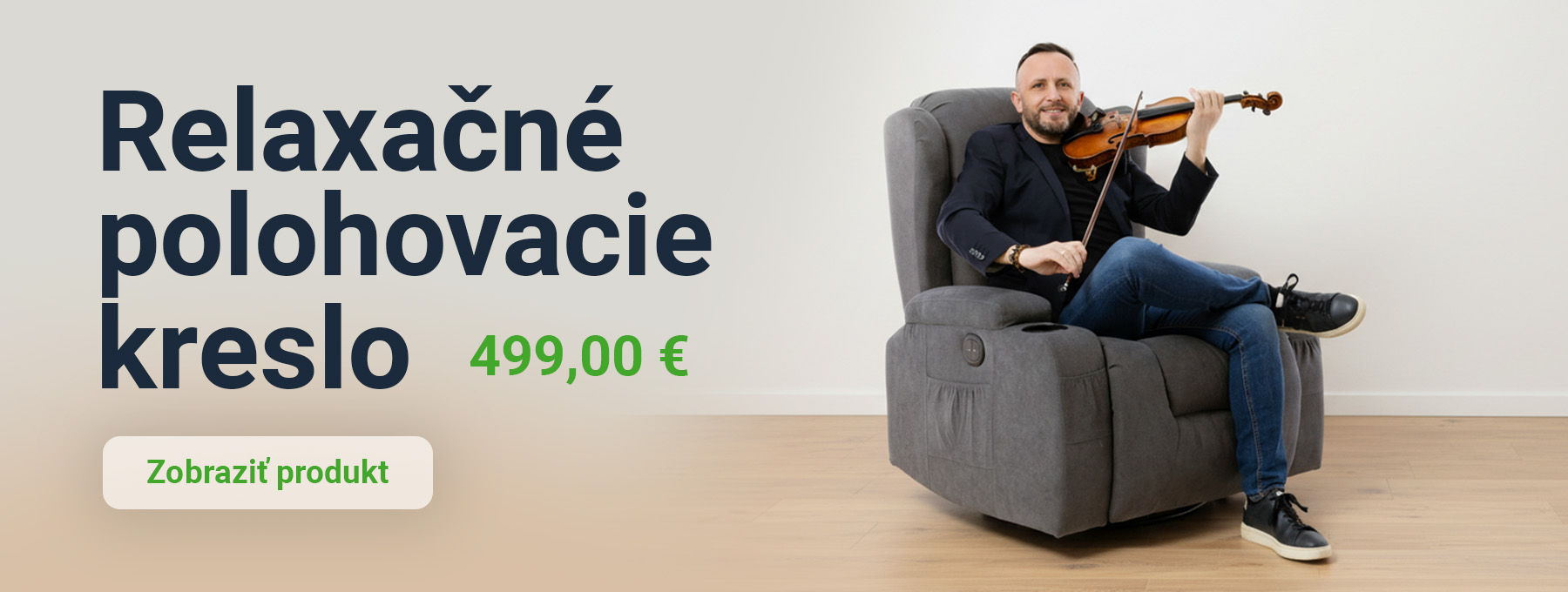 Relaxačné polohovacie kreslo, antracitová látka
