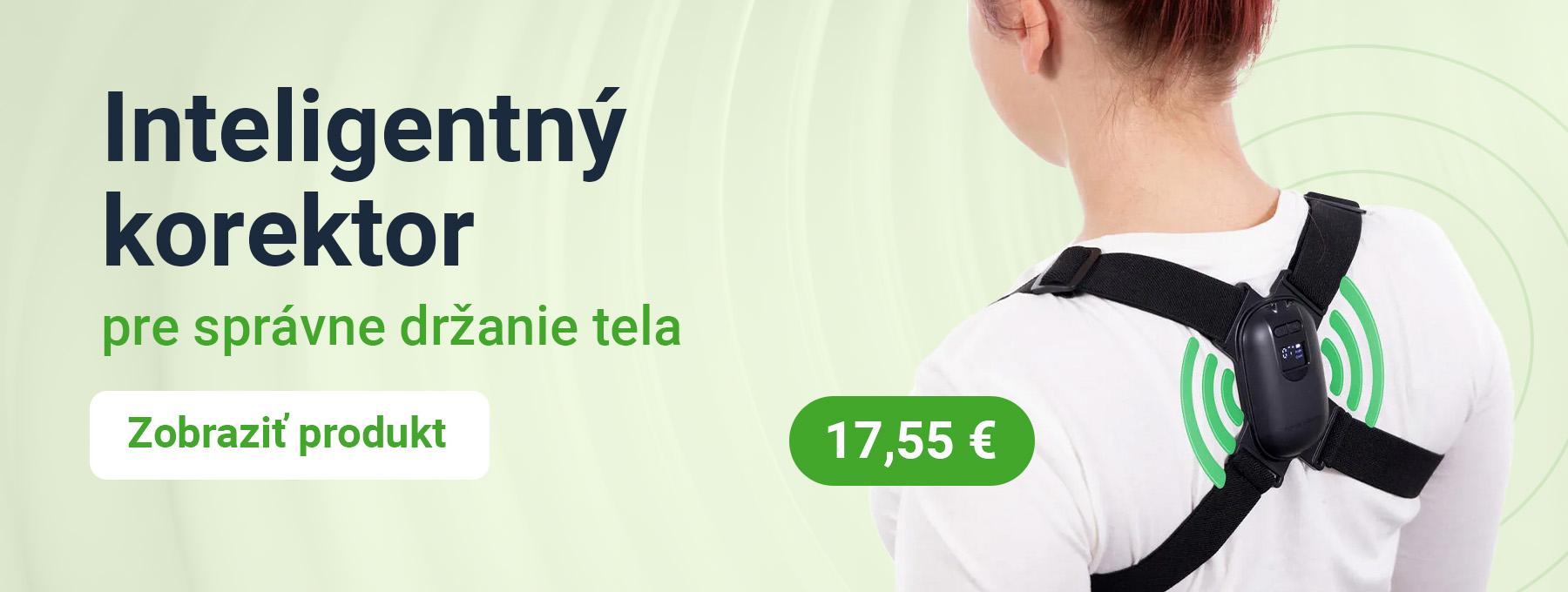 Inteligentný korektor pre správne držanie tela s popruhmi