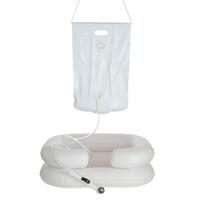 Gumené umývadlo na vlasy s prenosnou sprchou