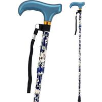 Skladacia palica kvietkovaná modrá