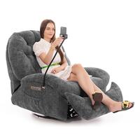 Štýlové relaxačné polohovacie kreslo TRENDY, antracitové