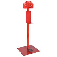 Stojan červený na dezinfekciu rúk, bez dezinfekcie, 110 cm