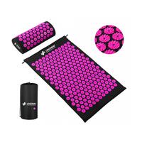 Akupresúrna podložka s vankúšom UNIZDRAV, čierno-ružová