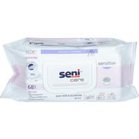 SENI CARE vlhčené utierky Sensitive, 68 ks