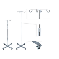 Infúzny stojan na kolieskach - výškovo nastaviteľný