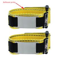 Náramok na suchý zips s prázdnou známkou - detský žltý