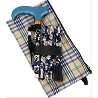 Skladacia palica kvietkovaná modrá