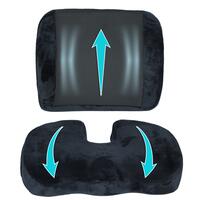 Ortopedický vankúš na sedenie + ortopedická opierka chrbta – kompletný set