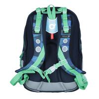 Školská taška MIRA modrozelená