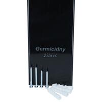Germicídny žiarič UNIZDRAV uzavretý nástenný – čierne vyhotovenie