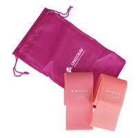 Odporové posilňovacie gumy ružové, sada 5 ks