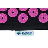 Akupresúrna podložka s vankúšom UNIZDRAV, čierno-ružová