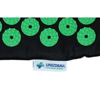 Akupresúrna podložka s vankúšom UNIZDRAV, čierno-zelená