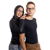 Okuliare proti modrému svetlu UNIZDRAV tigrované + puzdro, vrecúško a testovacia sada