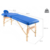 Drevené masážne lehátko, fialové