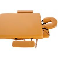 Drevené masážne lehátko - polohovacie, červené