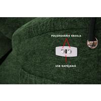 Štýlové relaxačné polohovacie kreslo TRENDY, zelené