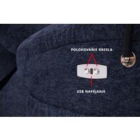 Štýlové relaxačné polohovacie kreslo TRENDY - modré