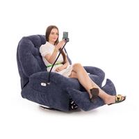 Štýlové relaxačné polohovacie kreslo TRENDY - modré