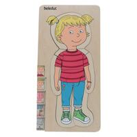 Edukačné puzzle Hádanka tela Dievča od Beleduc