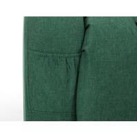 Relaxačné polohovacie kreslo, smaragdovo-zelená látka - ZLÉ PREŠITIE NA PRAVEJ STRANE