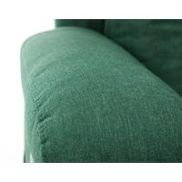 Relaxačné polohovacie kreslo, smaragdovo-zelená látka - ZLÉ PREŠITIE NA PRAVEJ STRANE