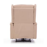 Relaxačné polohovacie kreslo COMFORT Ušiak - béžová látka - BEZ PÔVODNÉHO OBALU, VÝSTAVNÝ KUS, ZNÁMKY POUŽÍVANIA