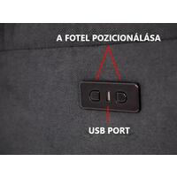 Relaxačné polohovacie kreslo COMFORT - antracitová látka - BEZ PÔVODNÉHO OBALU