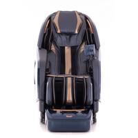 Masážne elektrické kreslo LUX 4D MASSAGER, modrozlaté - MIERNE ŠKRABANCE, VÝSTAVNÝ KUS