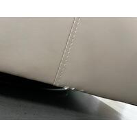 Relaxačné polohovacie kreslo, béžová eko koža - VÝSTAVNÝ KUS, ZÁKLADŇA SA LÚPE