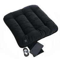Prenosný vyhrievací vankúš na sedenie, čierny