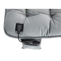 Prenosný vyhrievací vankúš na sedenie, sivý