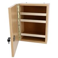 Nástenná biela drevená lekárnička – BEZ NÁPLNE - JEMNE ODRETÁ HRANA