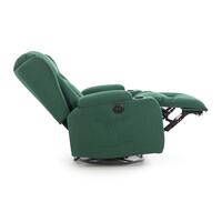 Relaxačné polohovacie kreslo, smaragdovo-zelená látka - MIERNE NATRHNUTÁ ZAKLADŇA