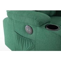 Relaxačné polohovacie kreslo, smaragdovo-zelená látka - MIERNE NATRHNUTÁ ZAKLADŇA