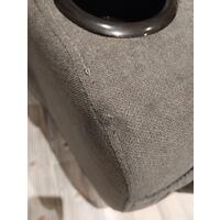 Relaxačné polohovacie kreslo, antracitová látka - POUŽÍVANÉ, ZNÁMKY OPOTREBOVANIA