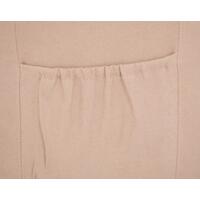 Relaxačné polohovacie kreslo COMFORT Ušiak s funkciou masáže a výhrevu, béžová látka