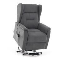 Masážne polohovacie kreslo s vyklápaním COMFORT+, antracitová látka