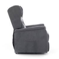 Masážne polohovacie kreslo s vyklápaním COMFORT+, antracitová látka