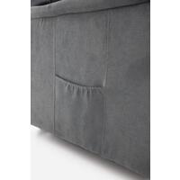 Masážne polohovacie kreslo s vyklápaním COMFORT+, antracitová látka